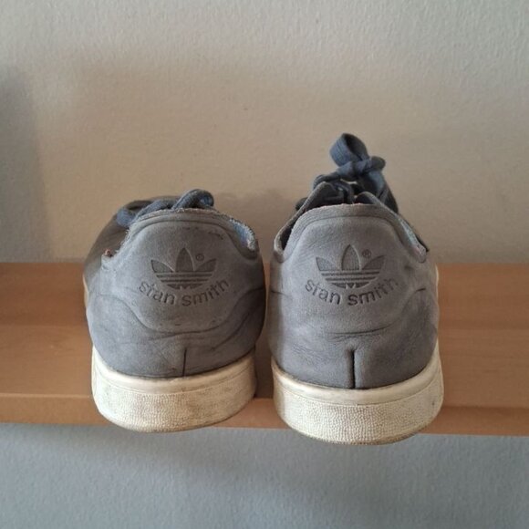 Adidas Stan Smith Nubuck Sneakers Gray Size 8.5 - Picture 3 of 7